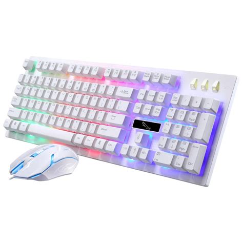 USB Wired Mechanical Keyboard Mouse Set 104 Keys Luminous Gaming RGB