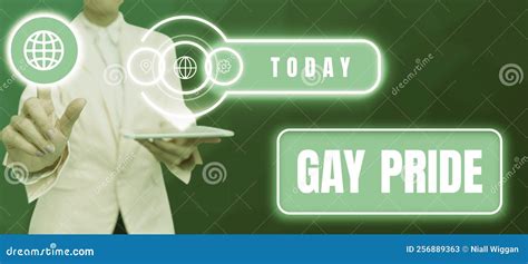 Signo Que Muestra Orgullo Gay Palabra Por Dignidad De Una Persona Que Pertenece A Un Hombre O