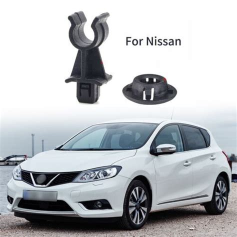 1 Set 2Pcs Car Hood Prop Rod Support Clamp Grommet Clips For Nissan EBay