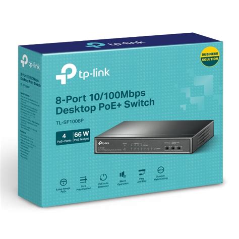 TL-SF1008P | 8-Port 10/100Mbps Desktop Switch with 4-Port PoE+ | TP-Link