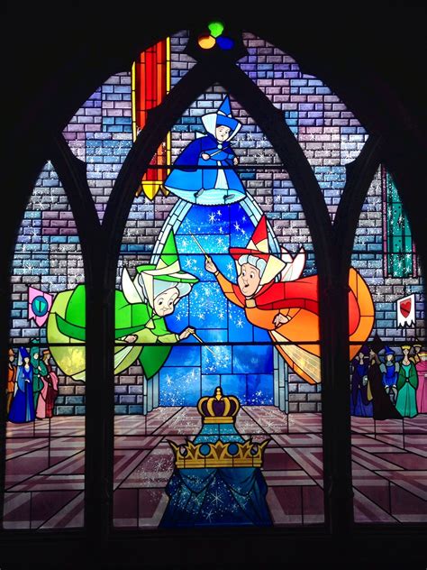 Disneyland Paris Stained Glass Window Disney Stained Glass Sleeping Beauty Art Disney Paris