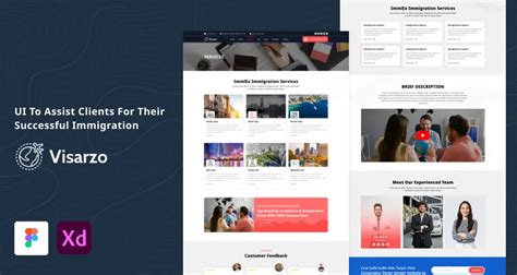 Immigration Visa Consulting Website UI Kit Figma Design