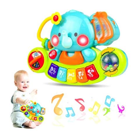 Multifunctional Musical Toys Elephant Piano Light Up Learning ...