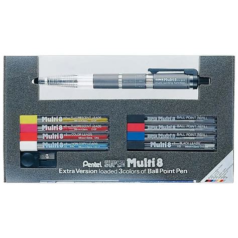 LifeMaster Pentel SUPER Multi 8 Set Color Pencil Loaded 3 Colors Ball ...