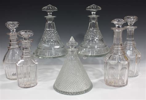 A Waterford Lismore Pattern Decanter And Stopper Acid Etched Mark To