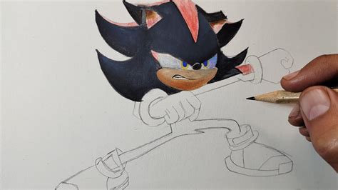 How To Draw Shadow The Hedgehog Running