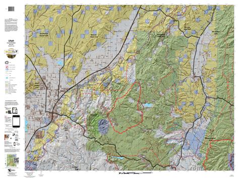 Panguitch Lake Utah Elk Hunting Unit Map With Land Ownership And Concentrations By Huntdata Llc