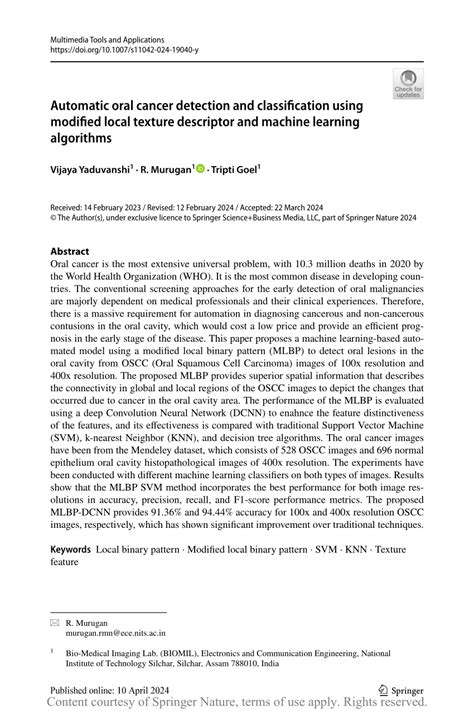 Automatic Oral Cancer Detection And Classification Using Modified Local Texture Descriptor And