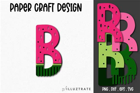 Letter B Watermelon Alphabet Set Svg Cut Graphic By Illuztrate