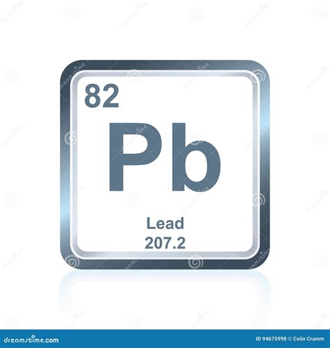 Chemical Element Lead From The Periodic Table Stock Vector