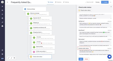 Smartsupp — Chatbot for order status (only for Shoptet)
