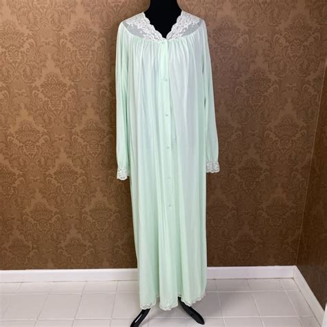 Vintage Intimates Sleepwear Vintage 6s 70s Glammy Cottagecore Lace Maxi Lingerie Nightgown