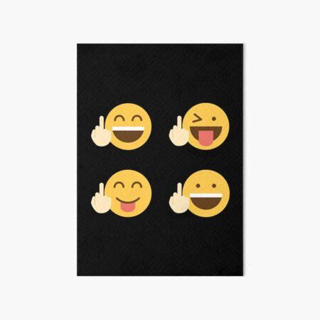 Fuck Off Emoji Pack Art Board Print For Sale By MerlinTea Redbubble