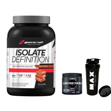 Kit definição whey isolate definition 900 G body action creatina