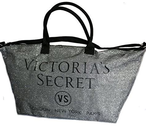 Victoria Secret Limited Edition Vs Silver Glitter Tote Weekender 2015