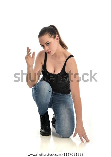 Full Length Portrait Brunette Girl Wearing Stock Photo 1167051859 Shutterstock
