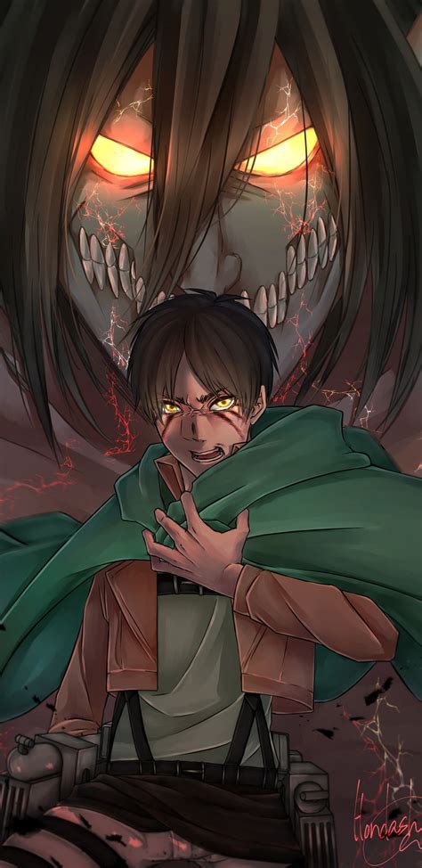 Download 1440x2960 Eren Jaeger Shingeki No Kyojin Titan Attack On