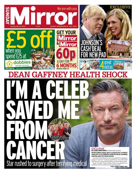 Sunday Mirror Front Page Th Of May Tomorrow S Papers Today