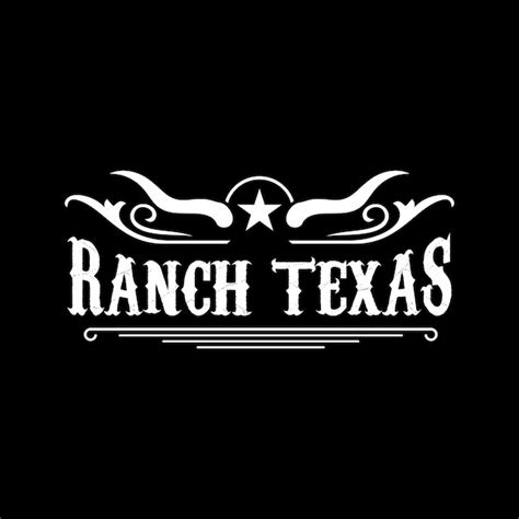 Texas Rancho Country Western Touro Gado Rótulo Vintage Logo Design