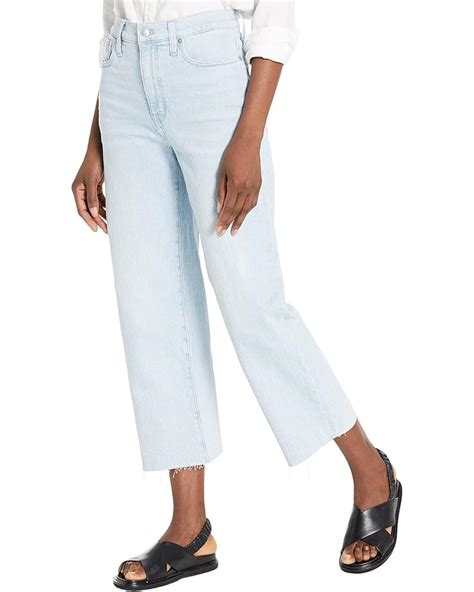 Madewell Perfect Vintage Wide Leg Crop Jeans In Ward Wash Zappos