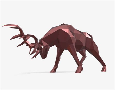 Deer Low Poly D Print Model By Lowpoly Print