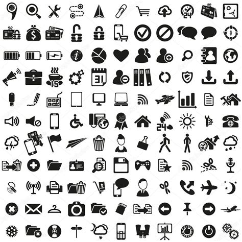 Universal Web Icons Set Stock Vector Strejman