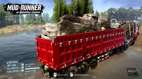 Spintires MudRunner DONGFENG BALONG 350 6X12 Pulls A Fallen Truck