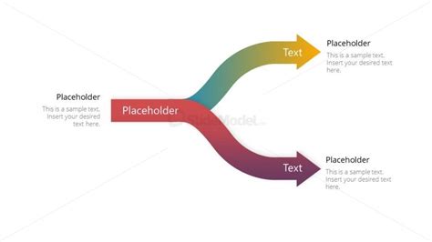 2 Way Split Arrows Diagram Template SlideModel