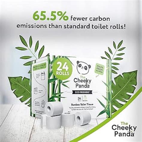 The Cheeky Panda Bamboo Toilet Rolls Bulk Buy 24 Rolls Of 3 Ply