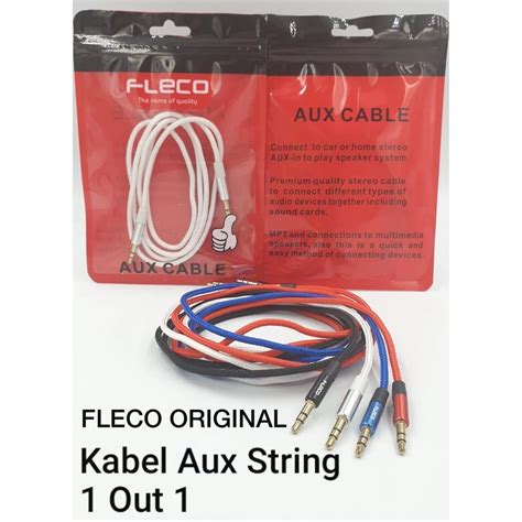 Jual Kabel Aux Fleco String X Mm Original Shopee Indonesia