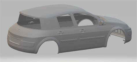 STL File Renault Megane Printable Body Car3D Printing Model To