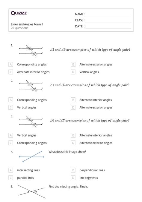 50 Angles Worksheets For 3rd Grade On Quizizz Free And Printable