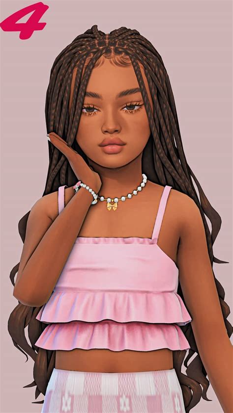 Hair For Girls Maxis Match Part Cabelo Sims The