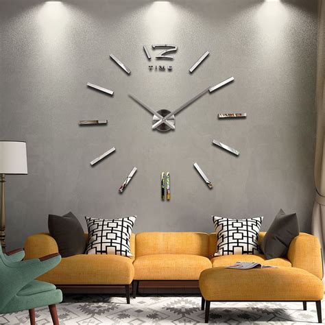 Diy Zegar Cienny Salon Nowy Akrylowy Zegarek Kwarcowy D Zegary Reloj