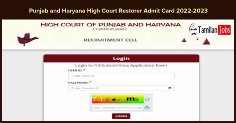 Punjab And Haryana High Court Restorer Admit Card 2022 2023 Released