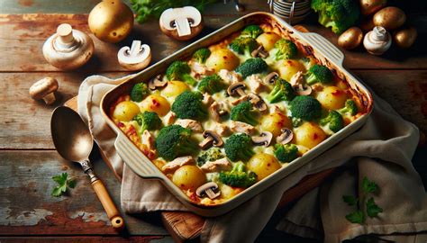 Broccoli Ovenschotel Met Kip Champignons En Krieltjes