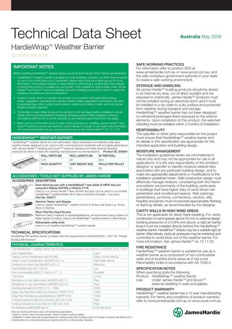 Pdf Technical Data Sheet James Hardie Technical Data Sheet