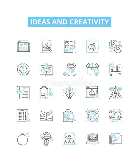 Conjunto De Iconos De L Nea Vectorial De Ideas Y Creatividad Ideas