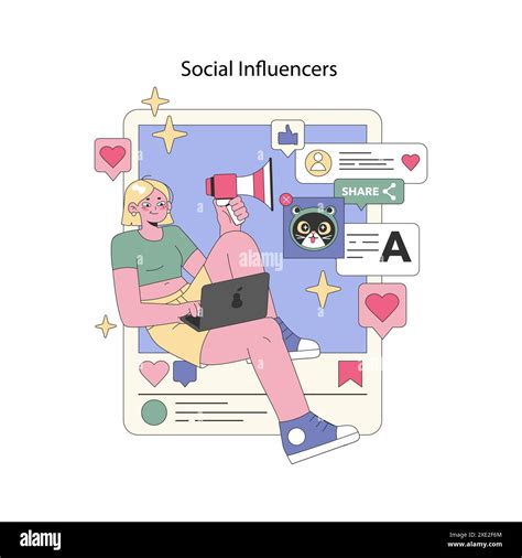 Social Influencers Concept A Content Creator Engages With Followers On A Social Media Platform