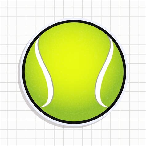 Estampa De Pelota De Tenis Divertida Vector Dibujado A Mano Icono De