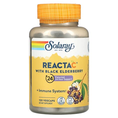 Solaray Reacta C With Black Elderberry Vegcaps