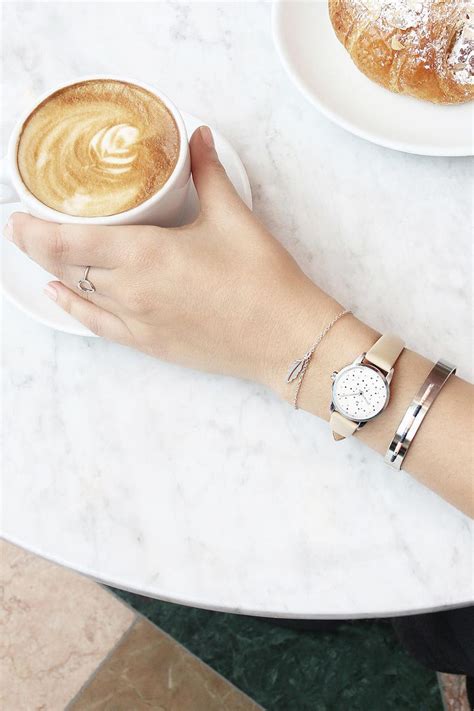 Mm Silver Watch In Nude And Dots Classic Women S Wrist Etsy Israel