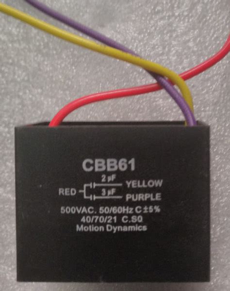 Cbb61 2uf 3uf Capacitor Combination 3 Wire