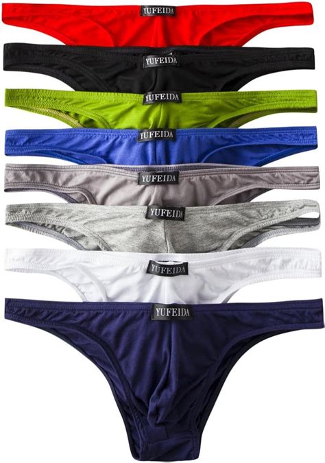 Yufeida Men S Modal Comfortable G String Thongs Sexy Low Rise Bikini Briefs Underwear At Amazon