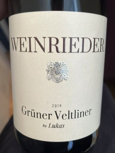 Weinrieder Gr Ner Veltliner By Lukas Vivino United States