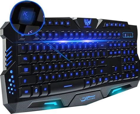 Mechanisch LED Gaming Keyboard QWERTY Met RGB Verlichting Verlicht