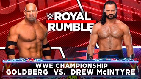 Drew Mcintyre Vs Goldberg Wwe Championship Match Wwe 2k22 Youtube