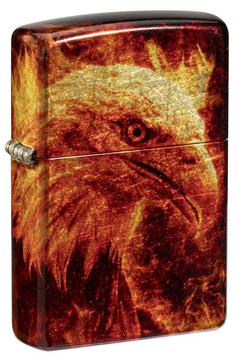 Zippo Lighter Bald Eagle With Fire 540 Fusion 81310