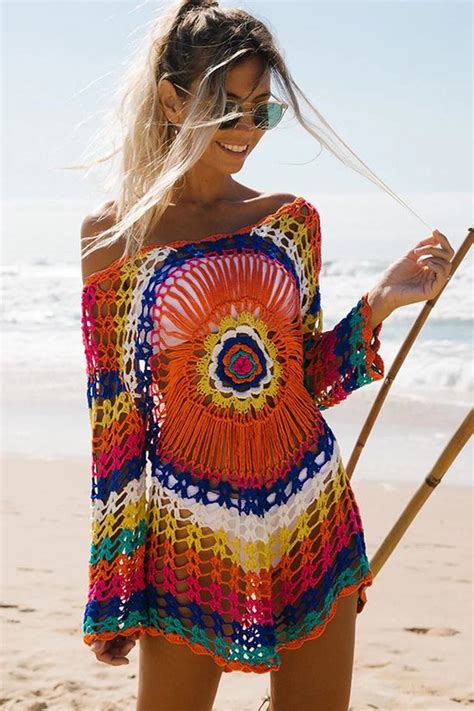 Gehaakt Strand Jurkje Bikini Cover Up Gypsy Beach Boho Sexy Strand Jurkje Bol
