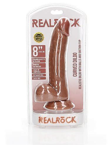 Realrock Dildo With Balls And Suction Cup Cm Tan Skin